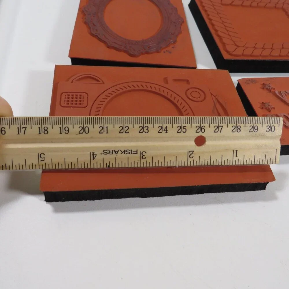 Very Large Rubber Stamps (Camera, Victorian Fame, Rope Frame, Christmas)